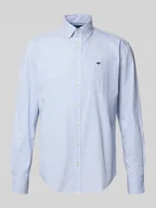 Koszule męskie - Koszula casualowa o kroju regular fit z wyhaftowanym logo model ‘Poplin’ - miniaturka - grafika 1