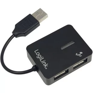 LogiLink HUB USB 2.0 4 Smile - czarny UA0139 - Huby USB - miniaturka - grafika 1