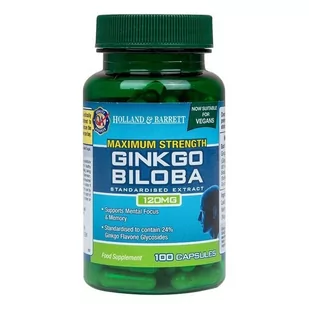 Holland & Barrett Maximum Strength  Ginkgo Biloba 120 mg (100 kaps.) - Suplementy naturalne Holland & Barrett Maximum Strength  Ginkgo Biloba 120 mg (100 kaps.) - Suplementy naturalne - miniaturka - grafika 1