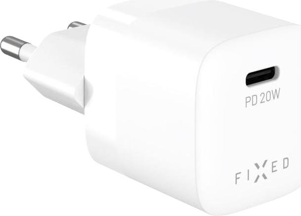Fixed Ładowarka sieciowa Mini USB-C PD 20W, biała