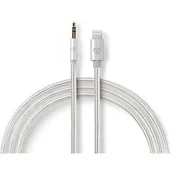 Pozostałe akcesoria do telefonów - Kabel Nedis Lightning/3,5 mm jack, MFi, 1 m (CCTB39940AL10) Srebrny - miniaturka - grafika 1