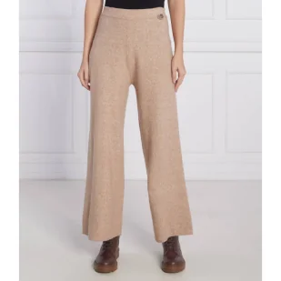 Liu Jo Rose Spodnie dzianinowe | Regular Fit | z dodatkiem wełny - Spodnie damskie - miniaturka - grafika 1