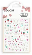 Ozdoby do paznokci - Allepaznokcie Naklejki do paznokci cienkie samoprzylepne świąteczne świecące w UV Colorf CY-022 - miniaturka - grafika 1