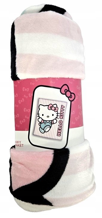 CARBOTEX Flanelowy koc kocyk dziecięcy HELLO KITTY 130x160 cm