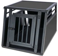 Artykuły szkoleniowe - Kerbl Klatka transportowa dla psa, 77 x 55 x 50 cm, aluminiowa, grafit - miniaturka - grafika 1