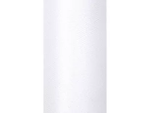 Tiul z brokatem biały 15 cm x 9 m TIUG15-008 - Pasmanteria - miniaturka - grafika 1