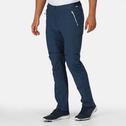 Spodnie męskie - Regatta Męskie Spodnie z Odpinanymi Nogawkami Mountain Zip Off Niebieski, Rozmiar: 42R - miniaturka - grafika 1