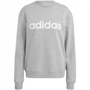 Bluza damska adidas Essentials Linear French Terry szara IC6880 S - Bluzy damskie - miniaturka - grafika 1