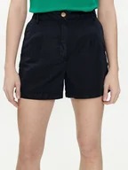 Spodenki damskie - Tommy Hilfiger Szorty materiałowe WW0WW41603 Granatowy Relaxed Fit - miniaturka - grafika 1