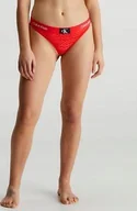 Majtki damskie - CALVIN KLEIN MAJTKI DAMSKIE CZERWONE STRINGI KORONKOWE S 0Z4A5_G* TIA - miniaturka - grafika 1