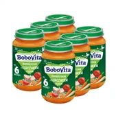 Dania dla dzieci - BoboVita Pomidorowa z kurczakiem i ryżem po 6 miesiącu zestaw 6 x 190 g - miniaturka - grafika 1