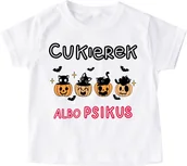 Koszulki dla dziewczynek - Koszulka na halloween dla dziecka cukierek albo psikus - miniaturka - grafika 1