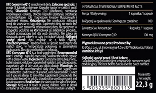 Coenzyme Q10 KFD 100 kaps. - Witaminy i minerały dla sportowców - miniaturka - grafika 1