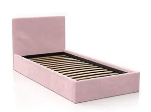Łóżko dziecięce tapicerowane 90x200 ze stelażem różowy Velvet Kids Line 4 - Łóżka dla dzieci i młodzieży Łóżko dziecięce tapicerowane 90x200 ze stelażem różowy Velvet Kids Line 4 - Łóżka dla dzieci i młodzieży - miniaturka - grafika 1