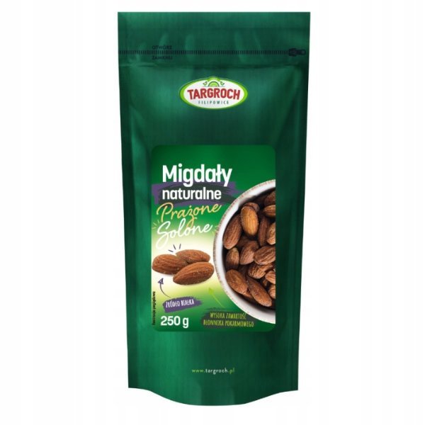 Targroch Migdały prażono-solone 250 g - słodycze lub przekąska