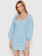 Sukienki - DeeZee Sukienka codzienna Gessa 12250 Niebieski Slim Fit - miniaturka - grafika 1