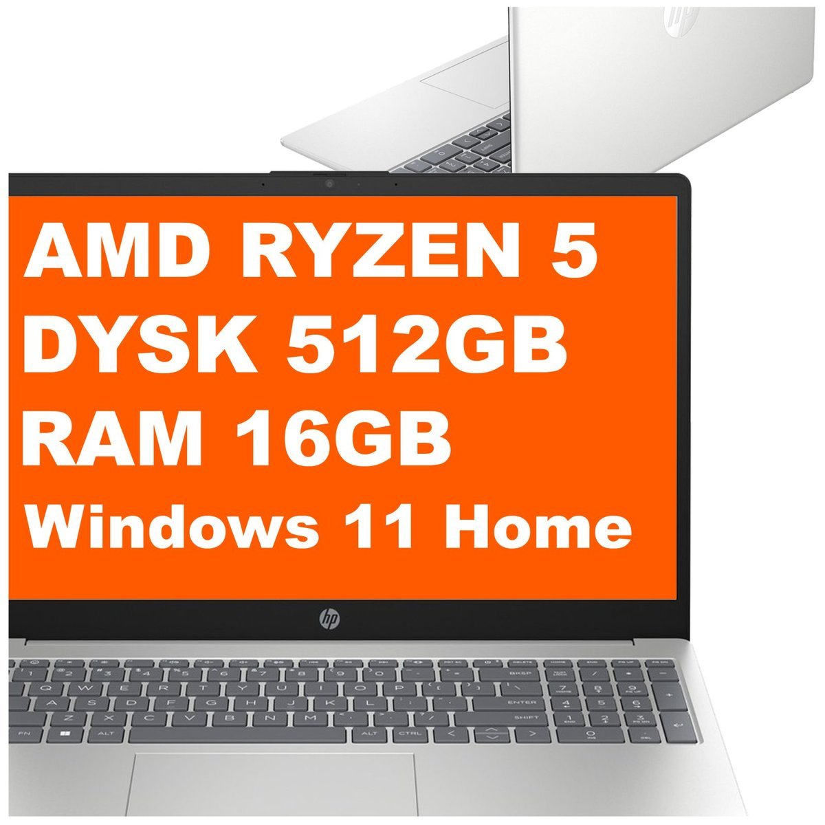 HP 15-fc0653nd / BU5N5EA / Ryzen 5 / 16GB / 512GB / AMD Radeon / FullHD / Win 11 / Srebrny