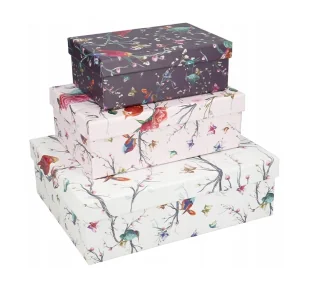 Incood zestaw pudełek prezentowych Ptaki S, M, L - Zestawy upominkowe - miniaturka - grafika 1