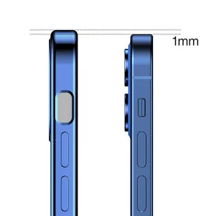 Joyroom New Beauty Series ultra cienkie przezroczyste etui z metaliczną ramką do iPhone 12 Pro złoty (JR-BP743) - Etui i futerały do telefonów - miniaturka - grafika 3