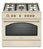 Kuchenki gazowo-elektryczne - Ravanson Retro KWGE-90ARC Kremowy - miniaturka - grafika 1