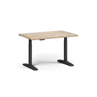 Stół warsztatowy z regulacją wysokości ULIX, elektryczny, 1200 x 800 x 690-1340 mm, podstawa czarna - Stoły warsztatowe - miniaturka - grafika 1