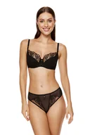 Biustonosze - Madame biustonosz półusztywniany z haftem czarny (kolor czarny, rozmiar 75E) - miniaturka - grafika 1