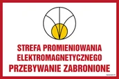 Systemy ekspozycyjne i znaki informacyjne - KC006 STREFA PROMIENIOWANIA ELEKTROMAGNETYCZNEGO, PN - PŁYTA PCV 1MM; (225X150MM) - miniaturka - grafika 1