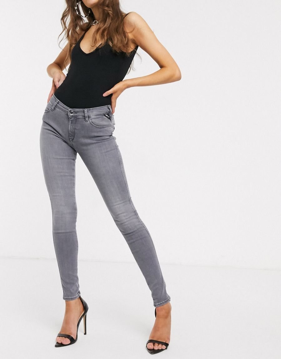 Replay Spodnie Jeansowe Szare Klasyczne 24/32 Dpr