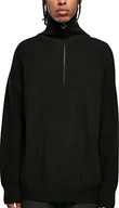 Bluzy męskie - Urban Classics Męska bluza oversize z dzianiny, czarna, L, czarny, L - miniaturka - grafika 1