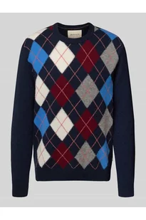 Sweter z dzianiny z okrągłym dekoltem - Gant - Swetry męskie - miniaturka - grafika 1