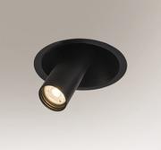 Lampy sufitowe - Shilo Wpust LAMPA sufitowa YAKUMO 7804 metalowa OPRAWA wpuszczana regulowana tuba czarna 7804 - miniaturka - grafika 1