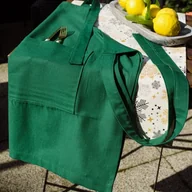 Fartuchy i rękawice kuchenne - Bawełniany fartuch plamoodporny kuchenny / florystyczny / kosmetyczny zielonego koloru - miniaturka - grafika 1