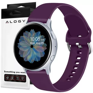 ﻿Pasek uniwersalny Alogy Strap z klamrą do smartwatcha 20mm Purple - Akcesoria do smartwatchy - miniaturka - grafika 1