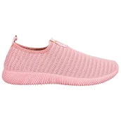 Slip on damskie - Melisa Tekstylne Buty Slip On różowe - ButyModne - miniaturka - grafika 1
