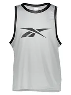 Koszulki sportowe męskie - Reebok Koszulka sportowa "Basketball" w kolorze szaro-czarnym - miniaturka - grafika 1