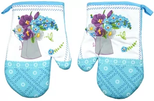 Euromat Rękawice Kuchenne z Magnesem Flower II F9109 11353 - Fartuchy i rękawice kuchenne - miniaturka - grafika 1