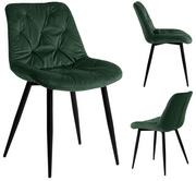 Krzesła - ExitoDesign Krzesło tapicerowane MALMO velvet zielony - miniaturka - grafika 1