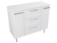 Szafki łazienkowe - Szafka Stojąca Z Blatem ATH 100 cm D - Biały Mat - Uchwyty Chromowane - miniaturka - grafika 1