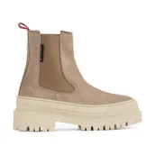 Sztyblety damskie - Tommy Jeans Skórzane sztyblety Foxing Chelsea - miniaturka - grafika 1