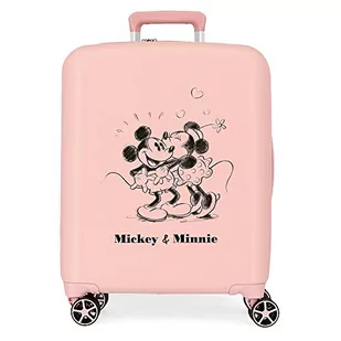 Disney Mickey & Minnie Kisses Walizka kabinowa Nude 40x55x20 cms Twarde mocowanie ABS Wbudowany 38,4l 2,82 kg 4 koła Podwójny bagaż ręczny, Różowy, Talla única, Walizka kabinowa - Walizki - miniaturka - grafika 1