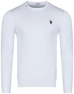 U.S. POLO ASSN. - SWETER MĘSKI BURT 173 67923 53241 100 biały bawełniany - Swetry męskie - miniaturka - grafika 1