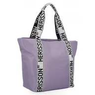 Torebki damskie - Modna Torebka Damska Shopper Bag firmy Herisson 1502H431 Jasno Fioletowa - miniaturka - grafika 1