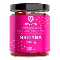 Włosy, skóra, paznokcie - MyVita Biotyna żelki x 120 szt (data ważności 30-03-2024) - miniaturka - grafika 1