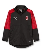 Kurtki i płaszcze dla chłopców - PUMA Uni Kinder Ac Milan 20/21 Stadium Home Jr kurtka treningowa czarny Puma Black-Tango Red 164 - miniaturka - grafika 1
