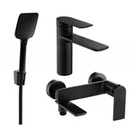 Baterie umywalkowe - Mexen Zero R62 zestaw wannowy, czarny - miniaturka - grafika 1