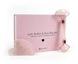 Jadeitowy zestaw do masażu Gua Sha - płytka + wałek Acus Med - różowy - Pozostałe urządzenia kosmetyczne Jadeitowy zestaw do masażu Gua Sha - płytka + wałek Acus Med - różowy - Pozostałe urządzenia kosmetyczne - miniaturka - grafika 1