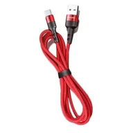 Kable USB - USAMS Kabel pleciony U26 lightning 1m 2A Fast Charging czerwony/red SJ311IP02 (US-SJ311) - miniaturka - grafika 1