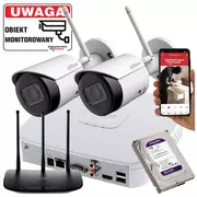 Monitoring domu 2 kamery WiFi 4MPx IPC-HFW1430DS-SAW-0280B Detekcja ruchu Mikrofon Aplikacja