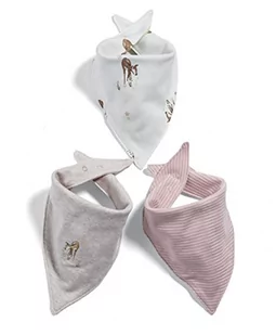 Mamas & Papas Dziecięce dziewczęce opakowanie 3 szt. jeleń bandana śliniaki apaszka, różowy, jeden 1 rozmiar - Akcesoria i dodatki do ubrań dla dzieci - miniaturka - grafika 1