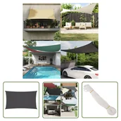 Parasole ogrodowe - The Living Store Żagiel ogrodowy - tkanina Oxford - prostokątny - 2x4 -5 m - antracyt - Żagiel Ogrodowy - miniaturka - grafika 1